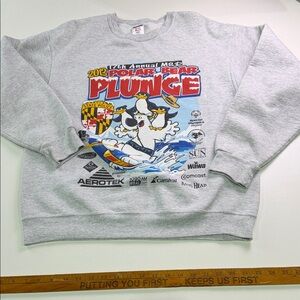 2013 17th Annual Jerzees Gray Polar Bear Plunge Crewneck Sweater